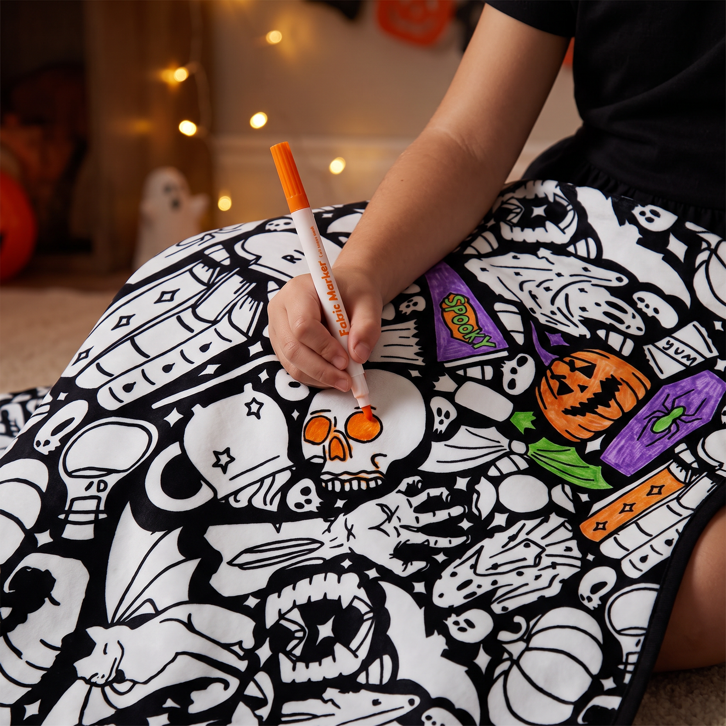 CozeColor™ Halloween Coloring Blanket