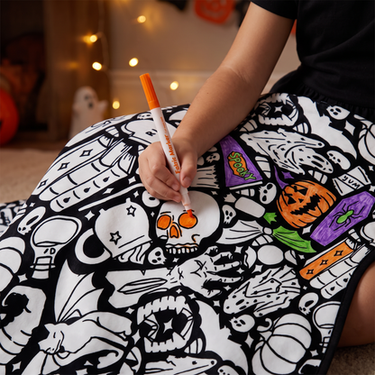 CozeColor™ Halloween Coloring Blanket