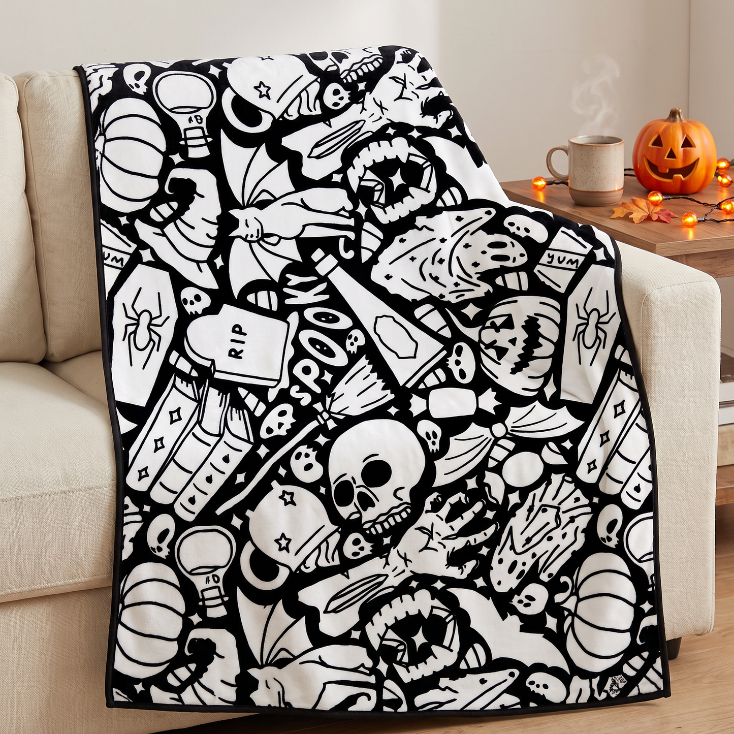 CozeColor™ Halloween Coloring Blanket