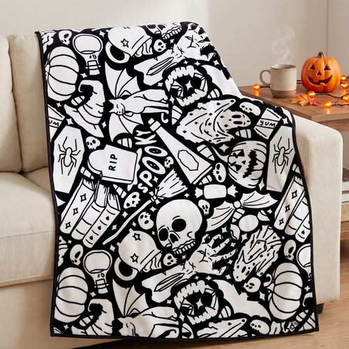 CozeColor™ Halloween Coloring Blanket